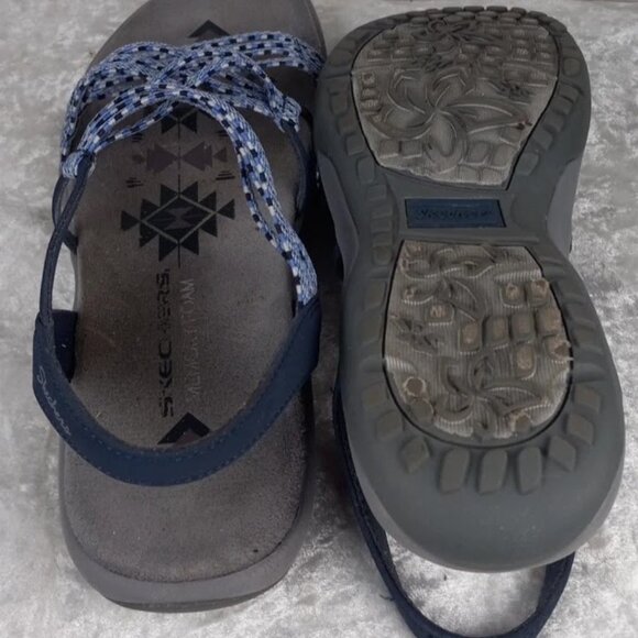 Skechers Women’s Strappy Gray/blue Sandal - Picture 2 of 3